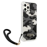 Guess GUHCP12LKSARBK iPhone 12 Pro Max 6.7" melns/melns cietais apvalks Camo kolekcija