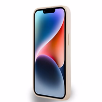 DKNY Ādas rūtainais mono raksts un drukātās svītras viedtālruņa apvalks iPhone 15 Plus / 14 Plus - rozā