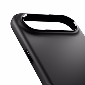 Pure Icon Magnētiskais Pro šķidra silikona viedtālruņa apvalks iPhone 17 Air, MagSafe saderīgs, ar kameras aizsardzību un alumīnija pogām - melns