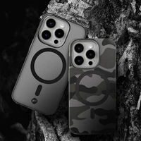 FORCELL F-PROTECT Leveli ar divu slāņu 4D tehnoloģiju, militārā nolaišanas pārbaude saderīgs ar MagSafe SAMSUNG S25 PLUS - melns kamuflāža