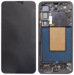 LCD ekrāns Samsung S926 S24 Plus ar skārienekrānu un rāmi, melns, oriģināls (samontēts servisa komplekts)