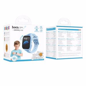 Bērnu viedpulkstenis 1,69" 4G GPS ar zvanu funkciju Hoco Y108, zils