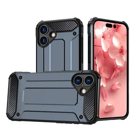 Hybrid Armor viedtālruņa apvalks iPhone 16 - zils
