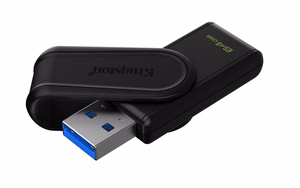 Kingston pendrive 64GB Portable USB 3.2 Gen 1 DataTraveler Exodia S (Black/Black)