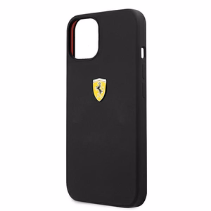 Ferrari FESSIHCP13SBK iPhone 13 mini 5.4" melns/melns cietais viedtālruņa apvalks silikona