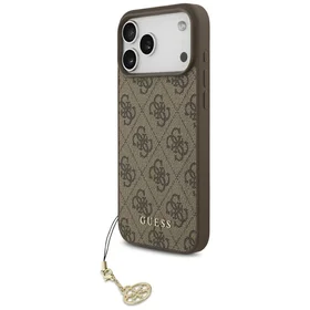 Guess 4G Charms Collection MagSafe viedtālruņa apvalks iPhone 17 Pro Max - brūns