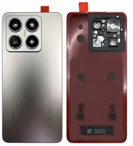 Aizmugurējais vāciņš priekš Xiaomi 14T 5G Titan Pelēks ar camera lens ORG