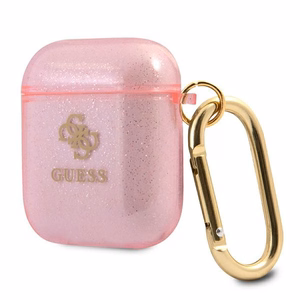 Guess GUA2UCG4GP чехол AirPods розовый/розовый Glitter Collection