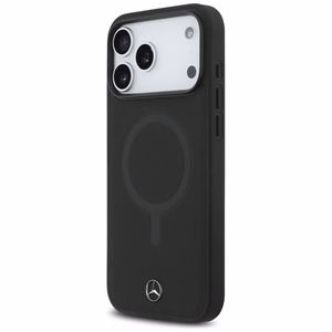Mercedes Plain Smooth Leather MagSafe Чехол для iPhone 17 Pro Max - чёрный