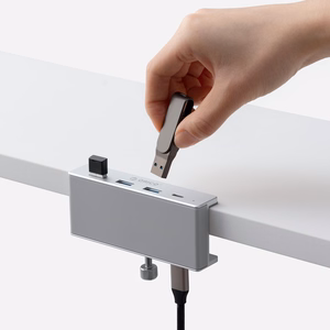 Orico MH4PC Centrmezgls ar USB-C / 3x USB-A 3.0 + 1x USB-C 3.0 - sudraba krāsā