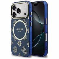 Guess IML Peony Dot MagSafe Maciņš for iPhone 17 Pro - zils