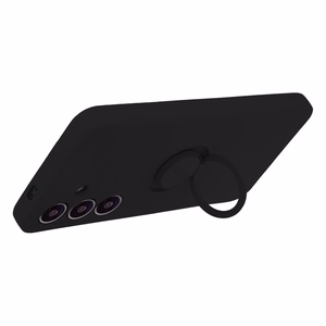 Pirkstu gredzens iPhone 16 vāciņš melns