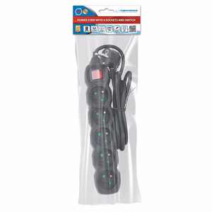 Esperanza ELK214K power extension 1.5 m 5 AC outlet(s) Indoor Black