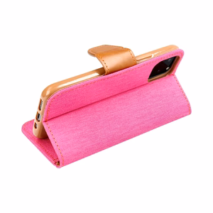 Flip case for Samsung A14 4G / A14 5G Canvas Book pink