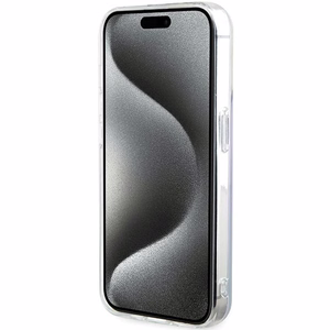 Guess GUHMP15XHITSU iPhone 15 Pro Max 6.7" violeta/violeta cietais apvalks IML Iridescent Magnētiskais