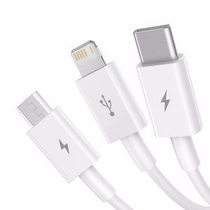 USB kabelis Baseus 3in1 Superior balts 150cm (līdz 3.5A)