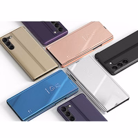 Viedtālruņa apvalks Clear View Case Samsung Galaxy S23+ atverams apvalks melns