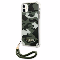 Guess GUHCN61KSARKA iPhone 11 6.1" / Xr zaļš/haki cietais apvalks Camo kolekcija
