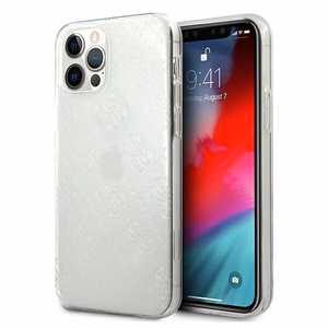 Guess GUHCP12L3D4GTR iPhone 12 Pro Max 6.7" transparent hardcase 4G 3D Pattern Collection