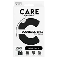 CARE by PanzerGlass dubultās aizsardzības viedtālruņa apvalks iPhone 16 - melns