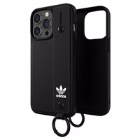 Adidas OR apvalks ar rokas siksniņu iPhone 13 Pro /13 6.1" melns/melns 47109