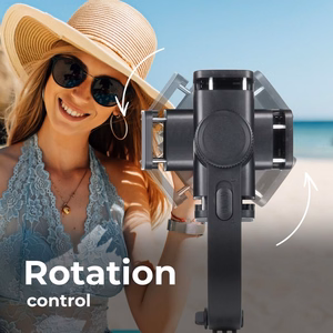 Selfie statīvs ar bezvadu attālināto vadību ar stabilizatoru GIMBAL SSTR-L08 melns