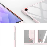 Korpuss Dux Ducis Toby Samsung X210/X215/X216 Tab A9 Plus 11.0/X230/X235/X236 Tab A11 Plus 11.0 rozā krāsā