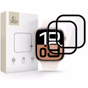 Tech-Protect Glass Flex+ Hibrīda stikls 2-gab. komplekts Apple Watch 10 42mm - melns