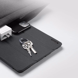 DUX DUCIS apvalks DOMO salokāms ar zīmuļa turētāju iPad Pro 11 (2018/2020/2021/2022) melns