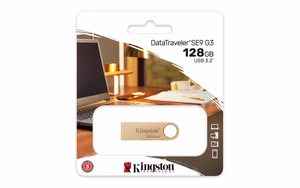 Kingston Technology DataTraveler 128GB 220MB/s metāla USB 3.2 Gen 1 SE9 G3