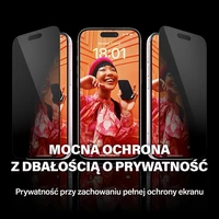 PanzerGlass Itin plats privātuma aizsargstikls ar pozicionieri iPhone 15 Pro Max