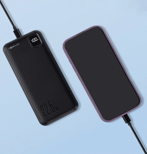 Forever portatīvais lādētājs TB-300M PD QC 22,5W 10000 mAh melna
