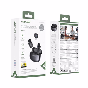 Acefast R2 Wireless Lavalier Microphones - Black