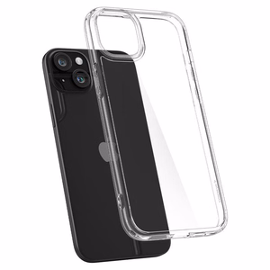 Spigen Crystal Hybrid viedtālruņa apvalks iPhone 15 Plus - caurspīdīgs