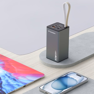 Powerbank Wozinsky K65+ 65W 30000mAh 2x USB-C, 1x USB-A 65W - gray