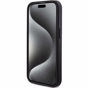 Guess viedtālruņa apvalks iPhone 15 Pro Max 6,7" GUHMP15XG4GFRK melns HC MAGSAFE PU 4G RING CLASSIC LOGO