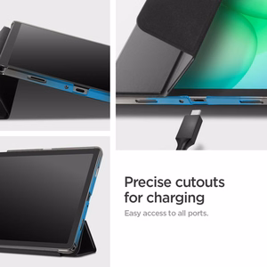 Spigen Smart Fold korpuss Samsung Galaxy Tab A9+ / A11+ - Melns