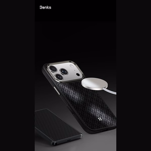 Melns Benks Magnetic Armor Pro Armor Grid 600D kevlara vāciņš ar metāla rāmi (C.K.FL.AP.BK.B072), paredzēts iPhone 18 Pro / iPhone 17 Pro ar Camera Control pogu