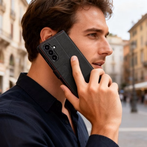 Tech-Protect Wallet maciņš priekš Samsung Galaxy A57 5G melns un sarkans