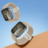 DUX DUCIS MIXTURE PRO elastīgā pītā pulksteņa siksna Apple Watch 42/44/45/49 mm smilškrāsas