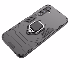 Viedtālruņa apvalks Ring Armor Samsung Galaxy A24 4G ar magnētisko turētāju un gredzenu - melns