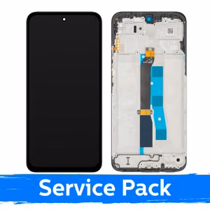 Ar Xiaomi Redmi 15 5G saderīgs melns LCD displejs ar rāmi (servisa komplekts)