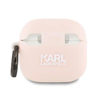 Karl Lagerfeld silikona Choupette galvas 3D apvalks AirPods 4 - rozā