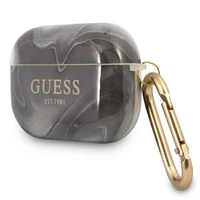 Guess GUAPUNMK AirPods Pro apvalks melns/melns Marble kolekcija