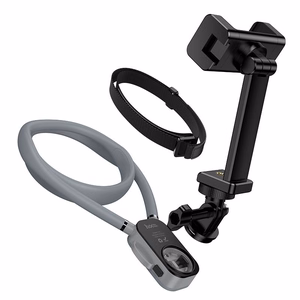 Neck universal phone holder Hoco K30 melns pelēks