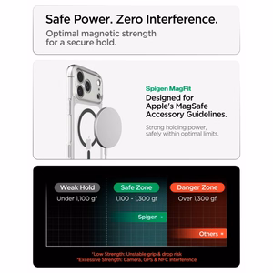 Spigen Ultra Hybrid MagSafe maciņš iPhone 18 Pro / 17 Pro, caurspīdīgs grafīta krāsā