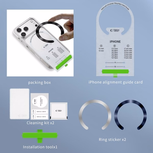 Tech-Protect MMP-210 MagSafe 2-Pack magnētiskais gredzens - oranžs / melns