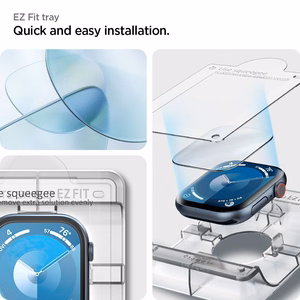 Spigen Elite Shield „EZ FIT“ hibrīda stikls 2-PACK Apple Watch 10 (42MM) - caurspīdīgs