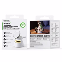 DUZZONA W23 5-in-1 magnētiskā bezvadu uzlādes stacija ar Bluetooth skaļruni