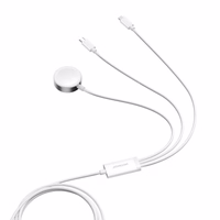 Bezvadu Lādētājs Joyroom "S-IW008" Balts 120cm ar pagarinājumu 3in1 (Apple Watch)